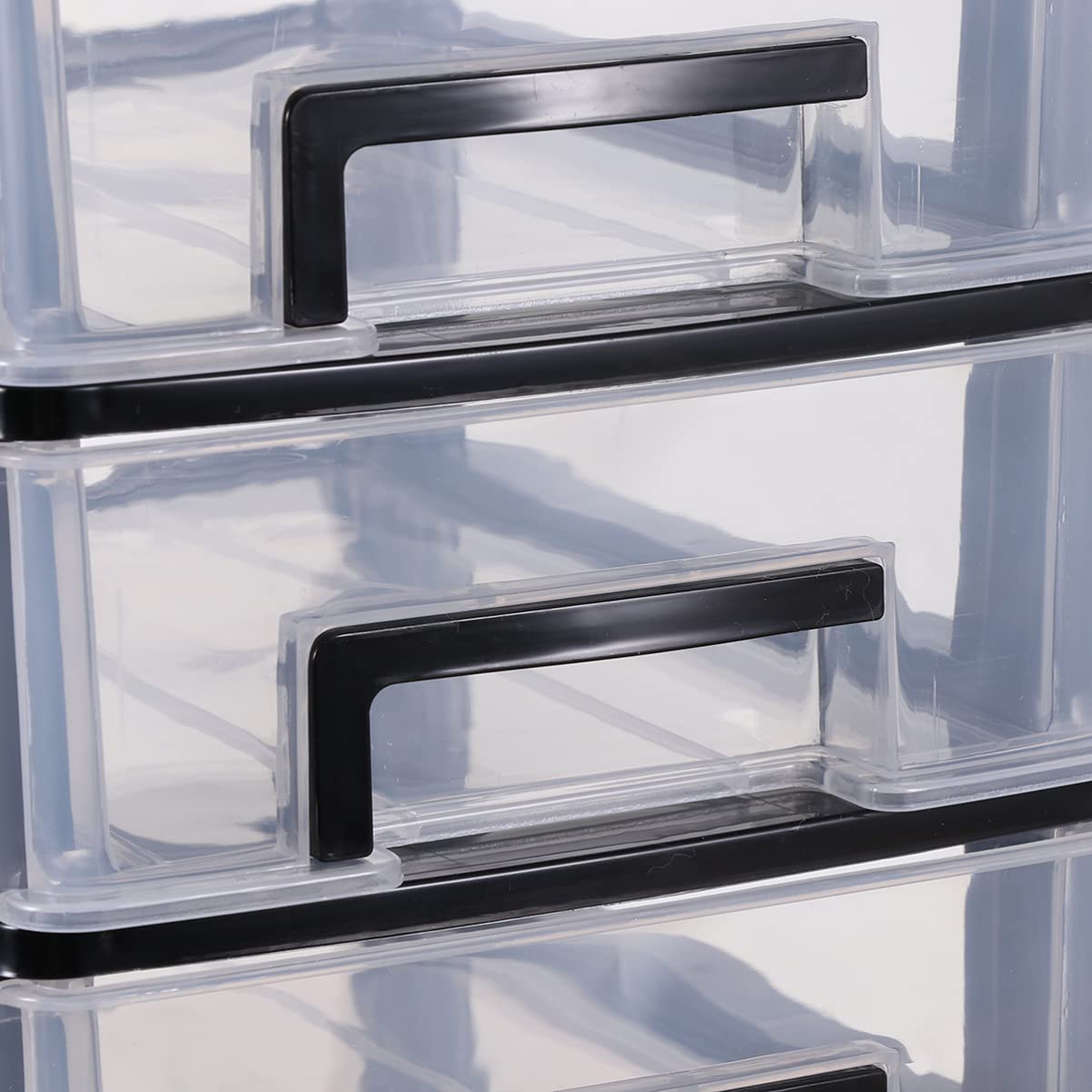 Armadio Portaoggetti Trasparente Con 5 Cassetti in Plastica Organizer Compatto Multiuso Per Ufficio Casa E Studio Contenitore Salvaspazio Da Scrivania 12.40X8.66X5.98In