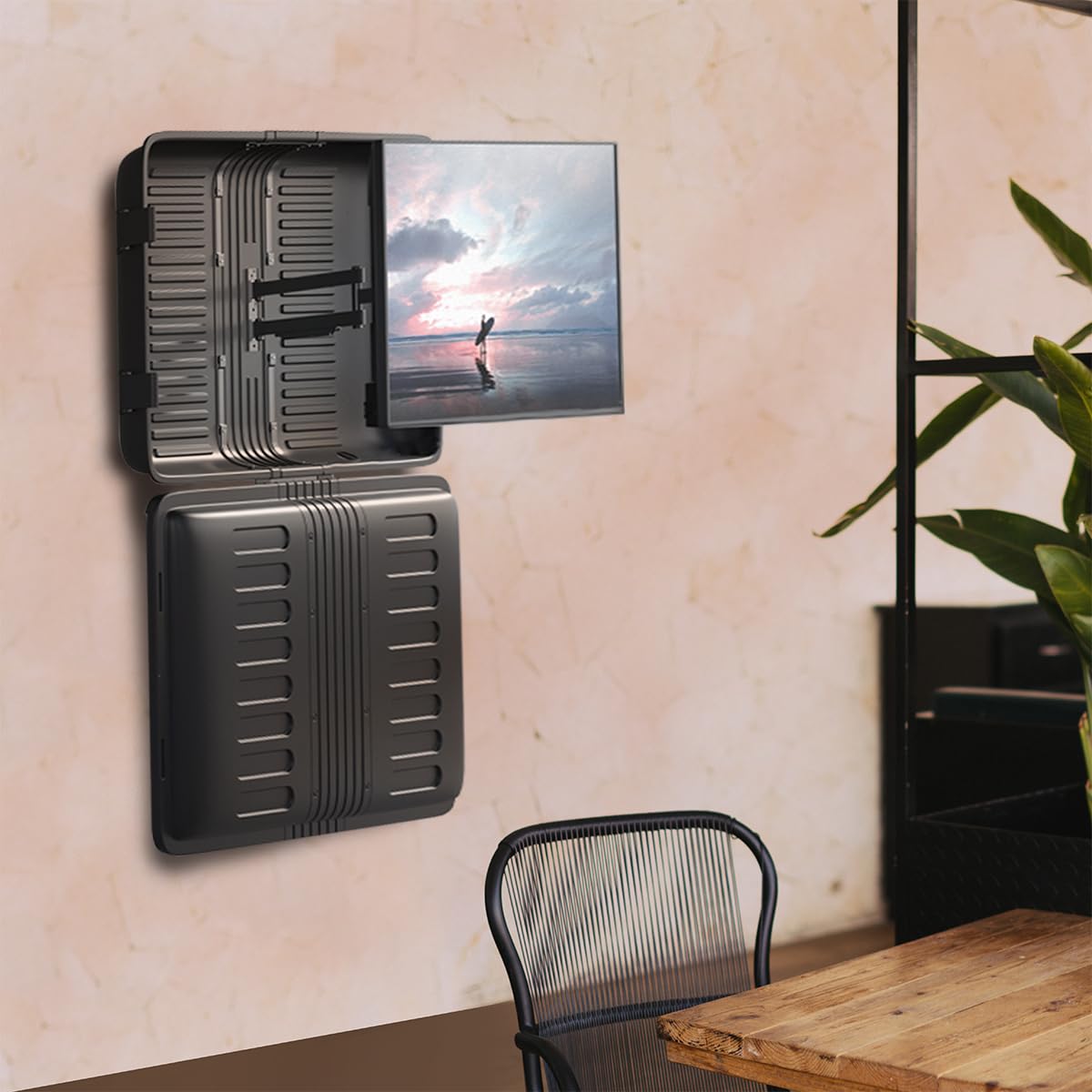 LogiLink BP0167 - Caja de TV para Exteriores a Prueba de Polvo y Intemperie, para televisores de 55 a 75", inclinable y orientable