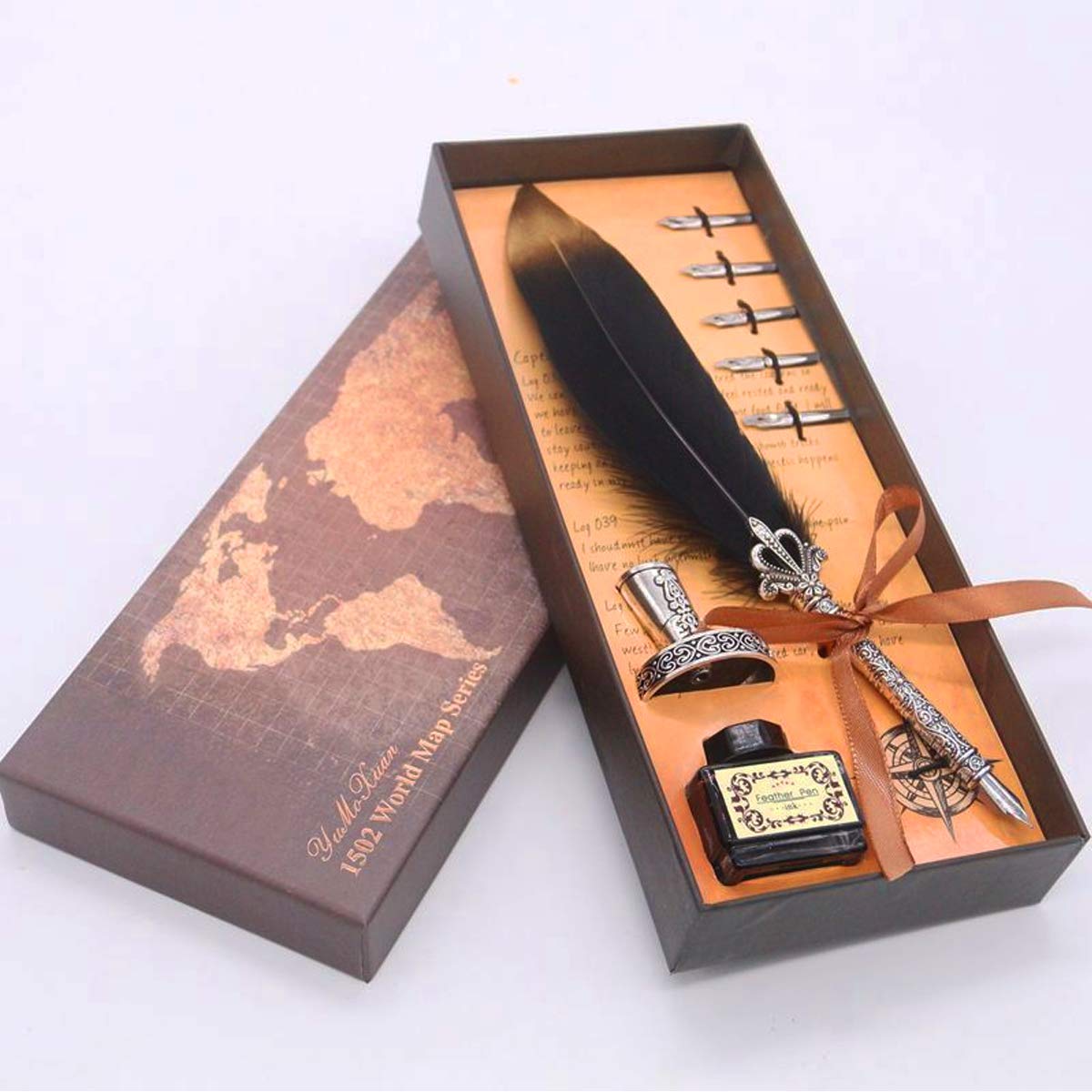 VIDOO Retro Feder Quill Dip Füllfederhalter Tinte Set Schreibfunktion Für Signatur Signning Pen