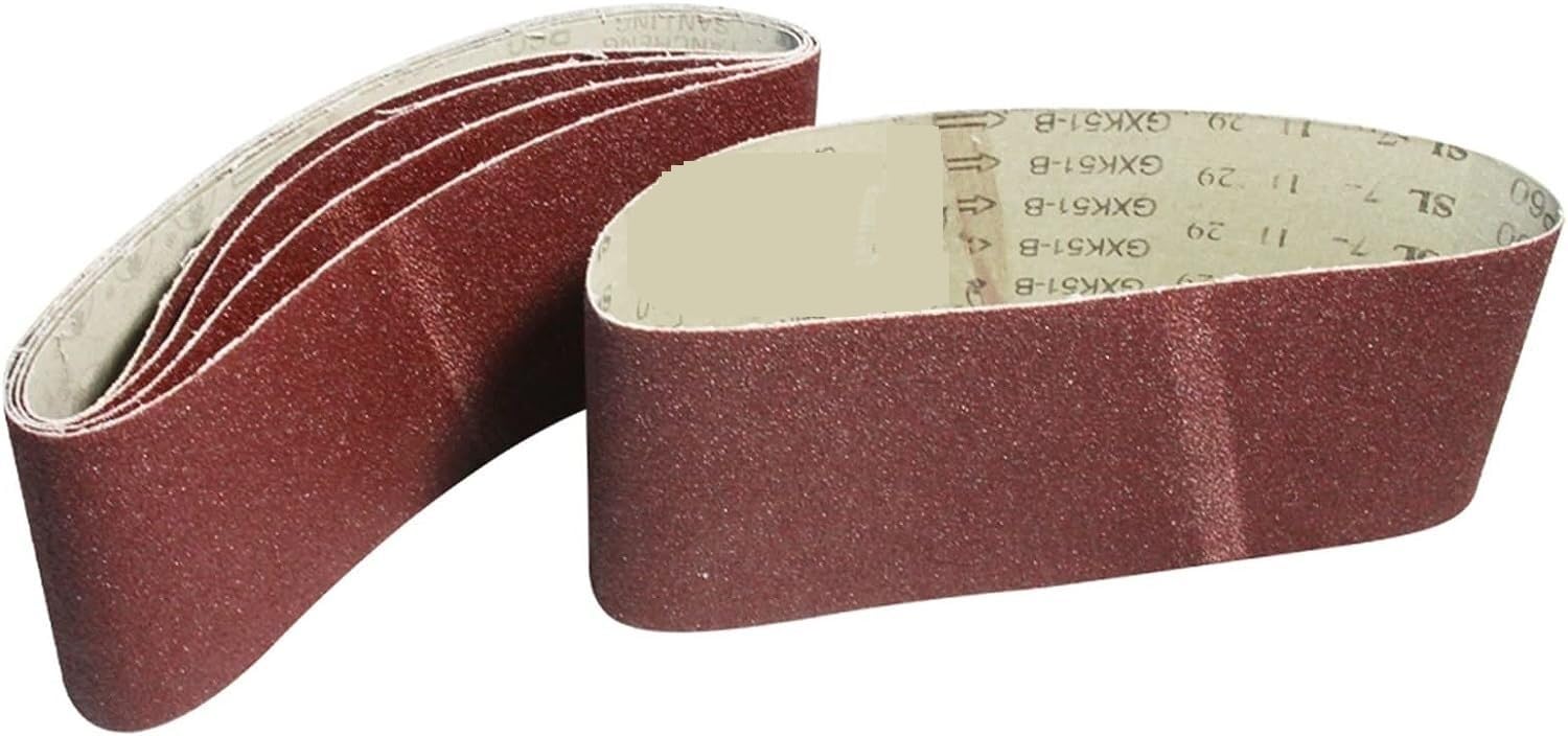 Rotolo di carta vetrata, carta vetrata fine, 5 pezzi 100x610mm Nastro abrasivo 4x24" Carta vetrata abrasiva all'ossido di alluminio for levigatrice a nastro Grana 60 80 120 240 for smerigliatura, affi