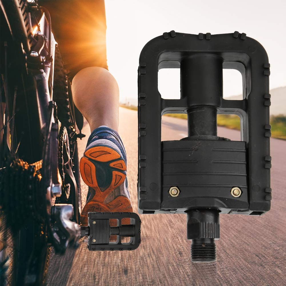 HEEPDD Folding Bike Pedals Lightweight Plastic Design for Mountain Road and Fixie Bikes Space Saving Foldable Feature Easy Installation At 0.44 Lb Ideal for Cyclists Transport Storage
