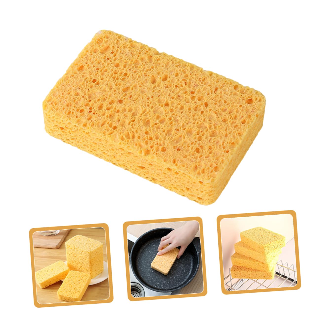 MAGICLULU 18pezzi Spugne Per Pulizia Cucina Riutilizzabili Spugne Antigraffio Per Lavare Piatti Pentole e Utensili Assorbimento Elevato Sicure e Durevoli Per Uso Quotidiano