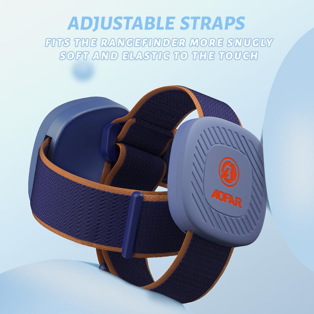 AOFAR Telemetro Magnetico per Golf con Supporto Cinghia di Montaggio, Forte Magnete, Regolabile, Si Attacca Alle Guide/Telai del Carrello e Alle Mazze