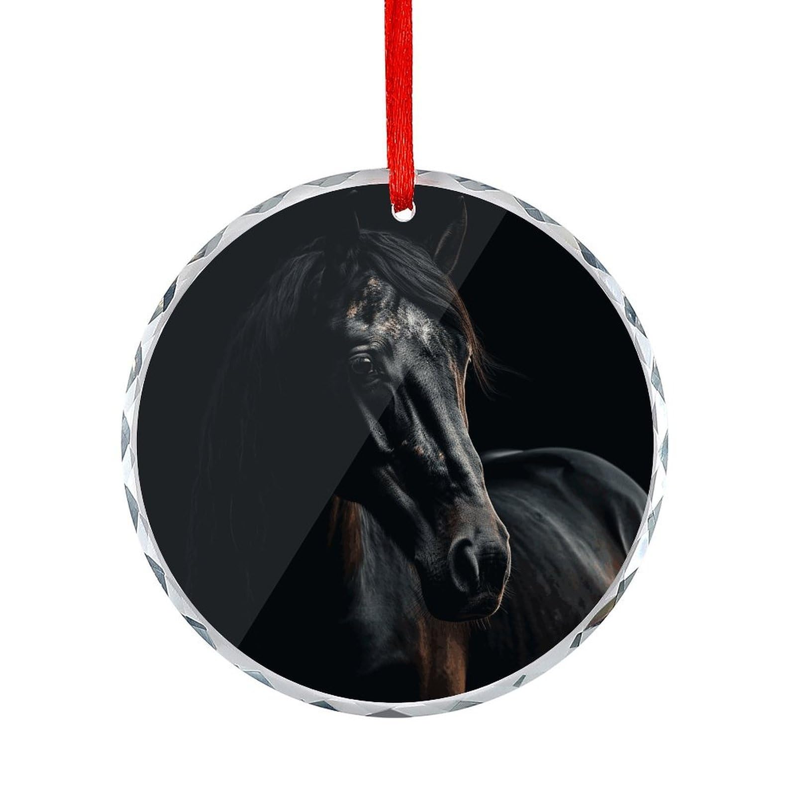 Btcowzrv Style A Dark Horse Round Ornament Hanging Pendant Decor