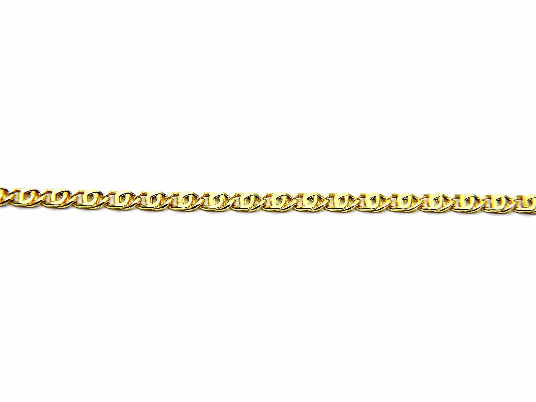 PEGASO GIOIELLI Collana Uomo Donna in Oro Giallo 18kt (750), Catena Tigre Pinzata, 50 cm