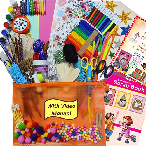 INDIKONB Mix 31 In 1 Diy Crafts Kit Set For Girls And Boys With A...