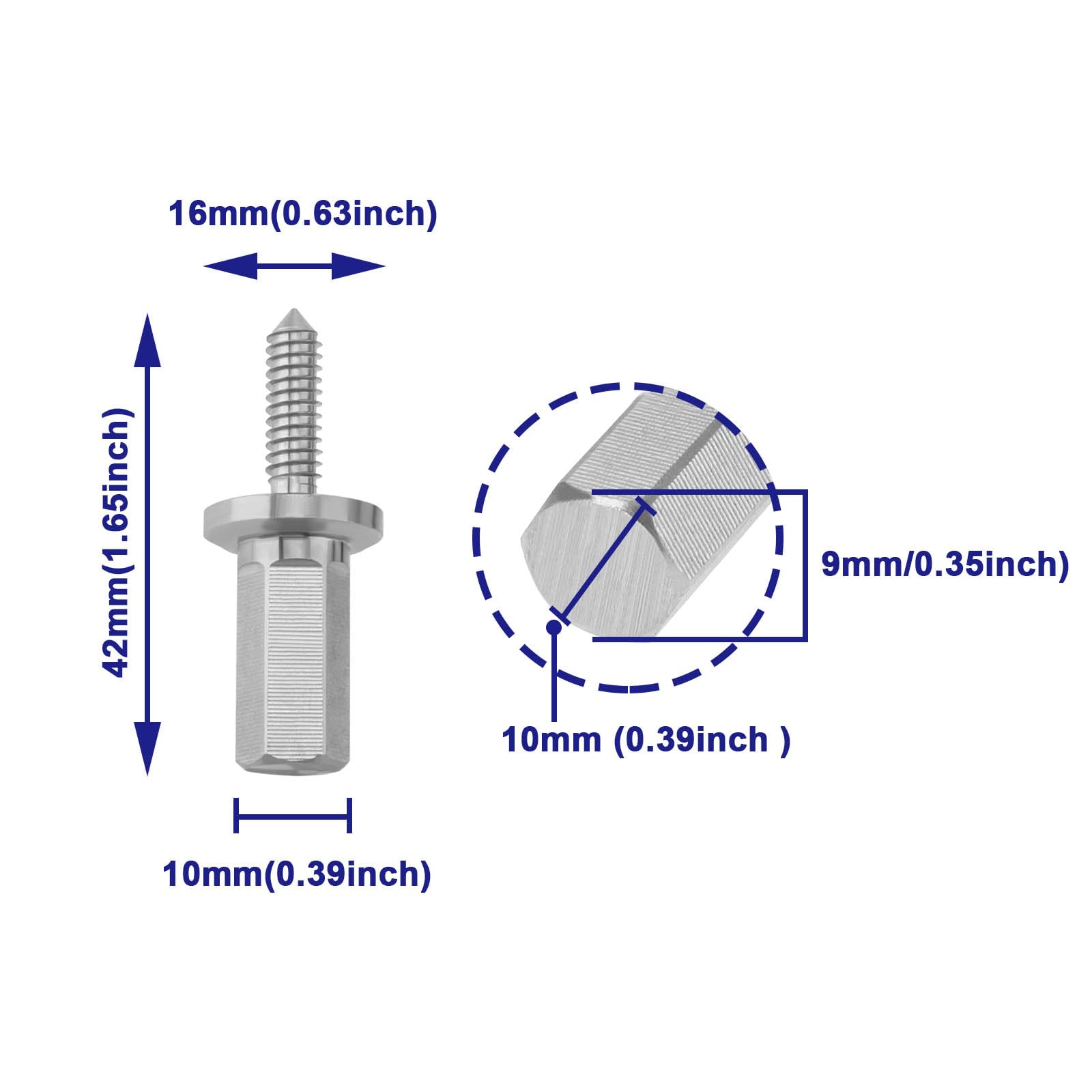 YINETTECH 2 Pieces Stainless Steel Dowel Maker Accessories for Electric Drill Dowel Pin Setscrews Round Rod Auxiliary Tool (Silver) - Image 4