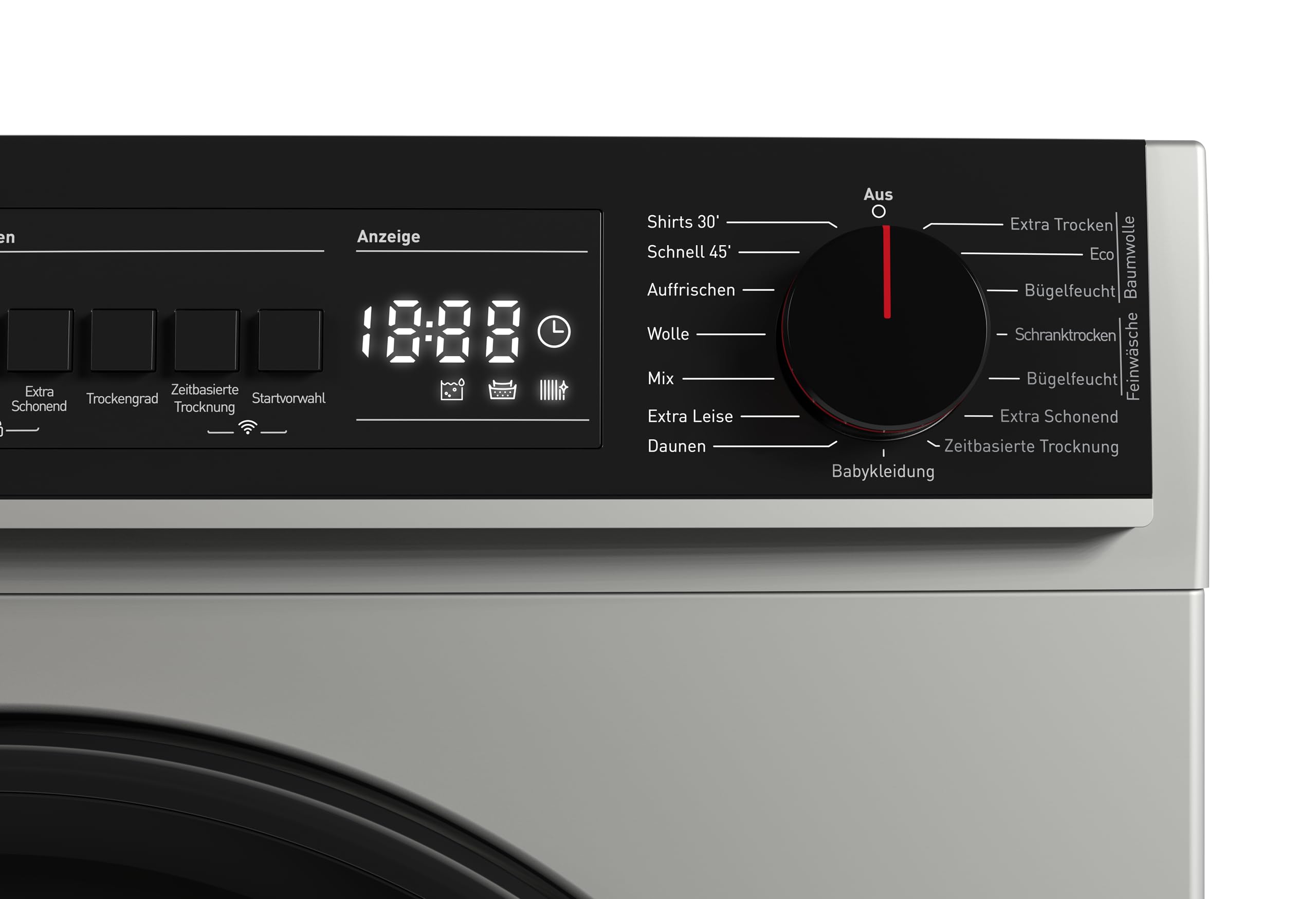 Sharp KD-PRO9S7GSB-DE Wäschetrockner 9kg B WiFi 15 Trockenprogramme Silber