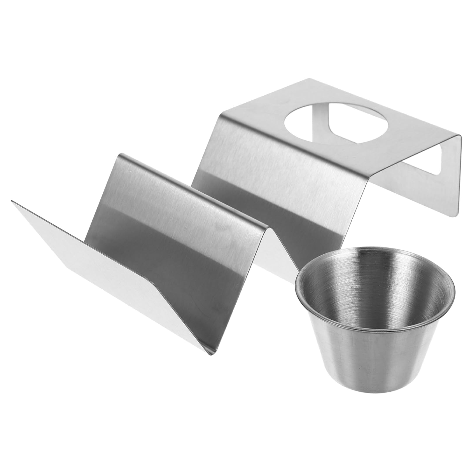Alipis 1Set Shaped Stainless Steel Taco Holder Rack Pancake Stand for Serving Tacos Burritos and Sandwiches Compact Design for Easy Storage for Home and Parties