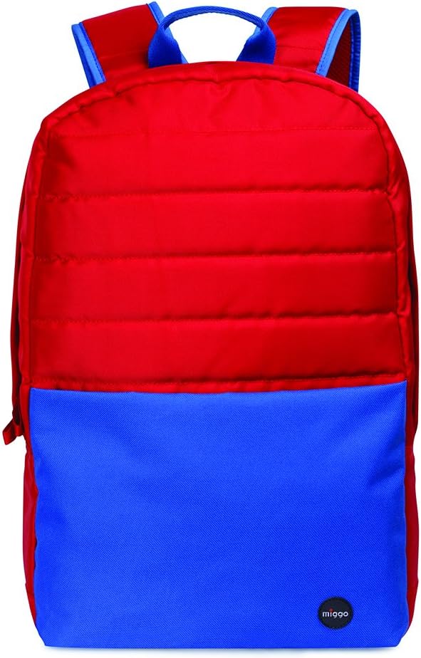 MIGGO STYLE OCEAN DRIVE Sport Backpack, Polyester, Red-Blue, Fits up to 16-inch Laptop