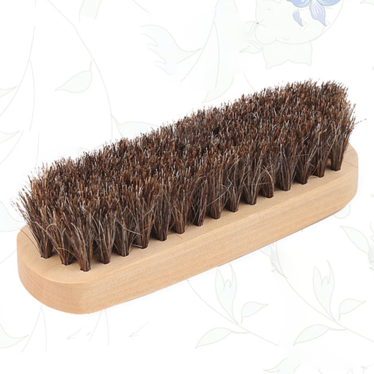 Wooden Cleaning Tool Horsehair Shoe Brush for Boots and Shoes