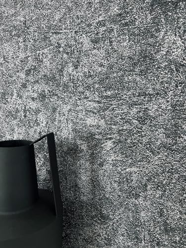 Newroom Papel pintado Negro Color Liso Tejido no Tejido - Moderno...