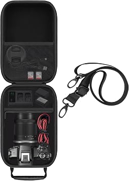 حقيبة كاميرا لكاميرات Canon R50/R8/R10/R100/R50V/RP وSony Alpha a6400/a6700/a6600/a6100/a6500/a6300/a6000 بدون مرآة | تخزن العدسات والبطارية وبطاقة SD والكابل | مع حزام كتف قابل للتعديل