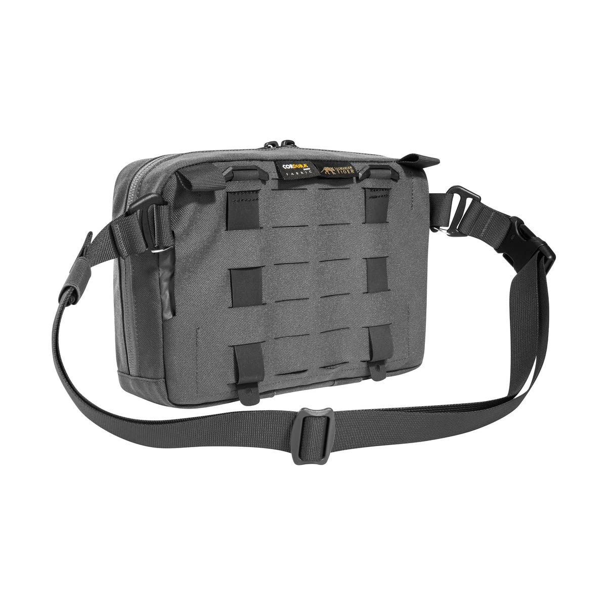 Tasmanian Tiger TT Tac Pouch 8.1 Hip Taktische Ausrüstungs-Tasche Mit Molle-System, Abnehmbarem Hüftgurt, Umhänge- und Rucksack Zusatz-Tasche - Titan Grey