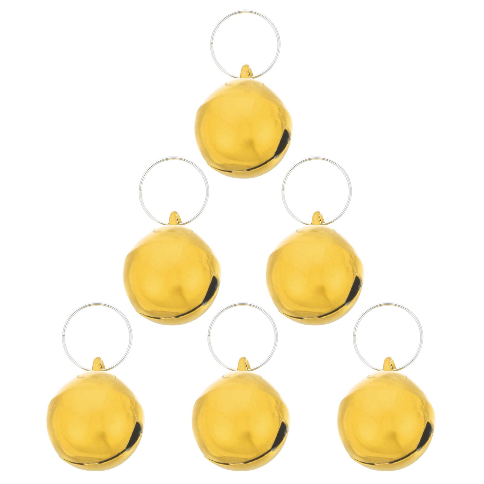 FONDOTIN 6Pcs Pet Collar Bells for Dogs Cats Durable Hanging Ring Decorations Easy to Install Pet Tracking Accessories for Indoor Use Sound for Enhanced