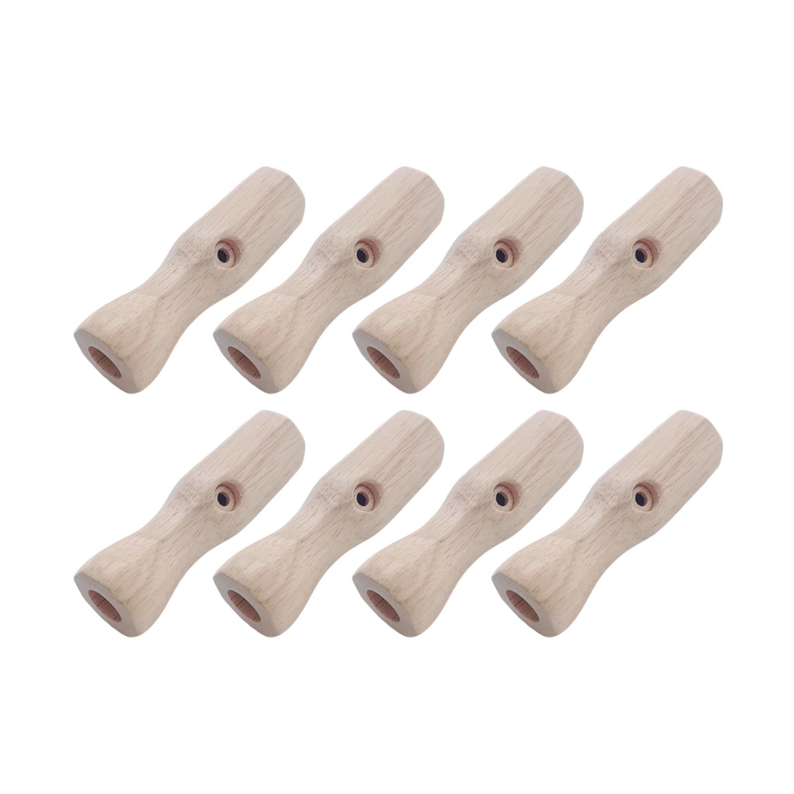 Set De 8 Mangos De Fútbolín De Madera Sólida