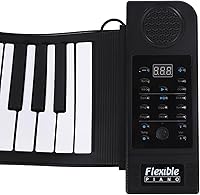 Vista 1 de Piano enrollable portátil de 61 teclas, silicona suave, flexible, electrónico, digital, teclado de música, piano, apto para piano principiante
