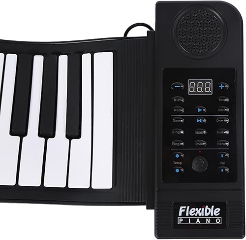 Piano enrollable portátil de 61 teclas, silicona suave, flexible, electrónico, digital, teclado de música, piano, apto para piano principiante,