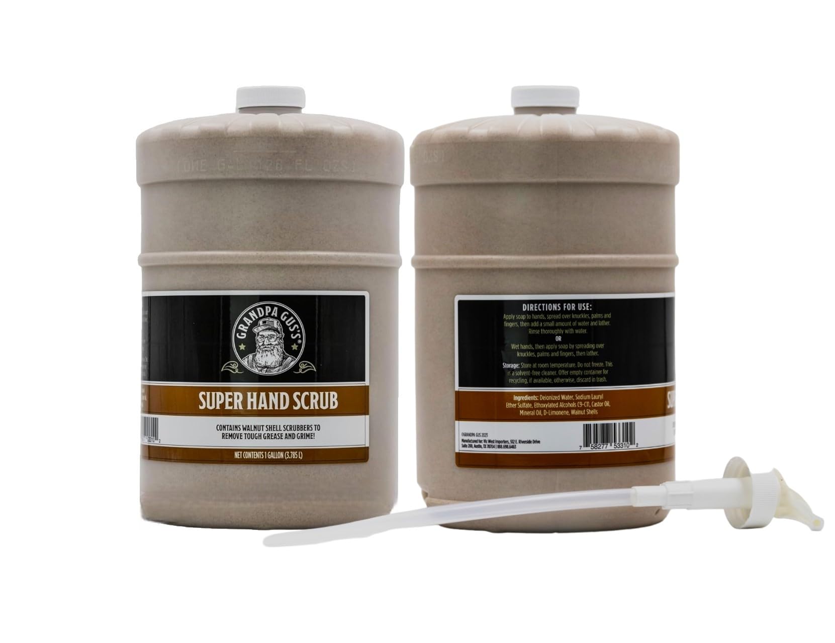 Grandpa Gus's Super Hand Scrub Walnut Shell Industrial Hand Soap, 1 Gallon