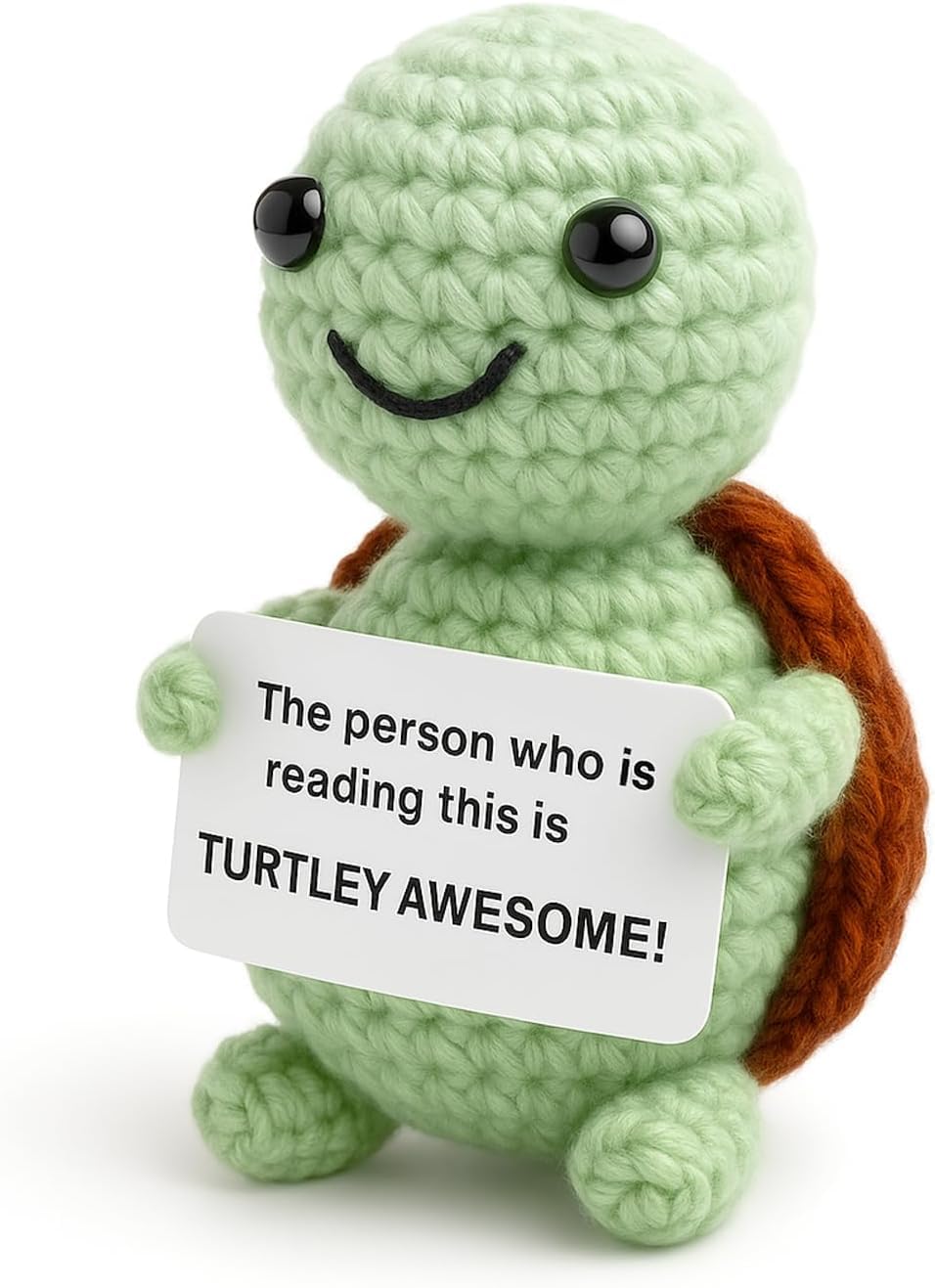 VOSSOT Positive Schildkröte Glücksbringer Geschenke Kreative Positive Kartoffel Puppe Geschenke Lustige Positive Turtle Pocket Hug Glücksbringer Geschenk Positive Geschenke Schildkrötenpuppe