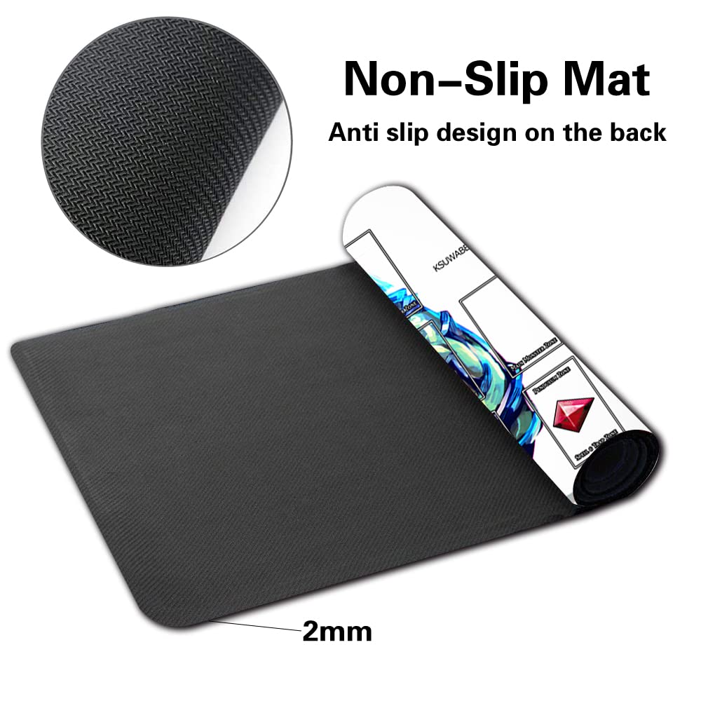 Four leaves Brettspiel TCG Spielmatten + Gift Free Bag + with Card Zones ,YGO Card Game Table Mat Größe 60X35CM Mouse Pad Kompatibel Mit Trading Card Game Mat (3612925), 20220720