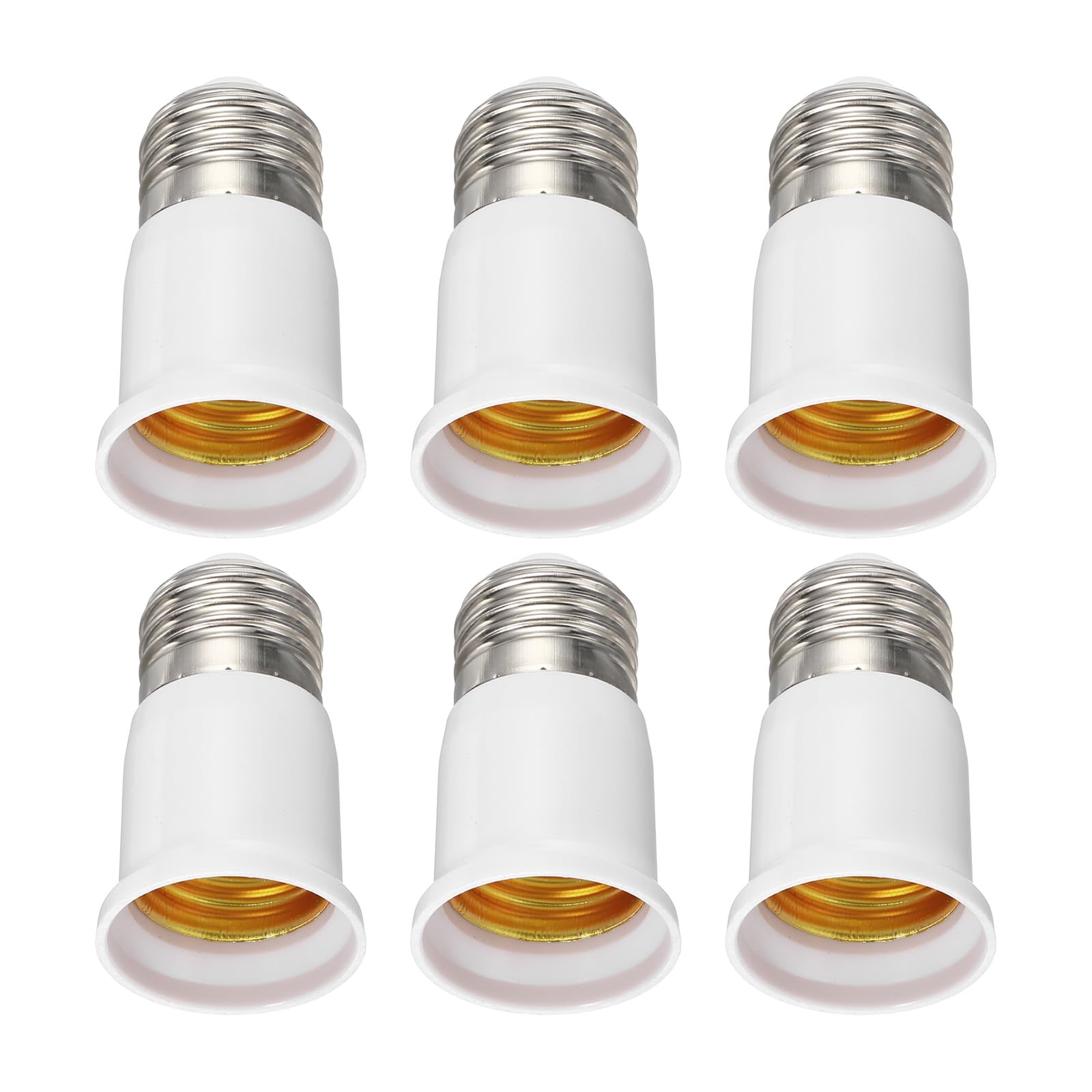VIAPUICE E26/E27 Light Socket Extender 6 Pcs Lamp Extension 63mm