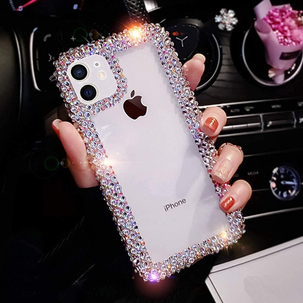 Lozeguyc Case Compatible with iPhone 13 Pro Max Cute,Compatible with iPhone 13 Pro Max 6.7 Inch Super Slim Luxury Bling Case Cover for Girls Women