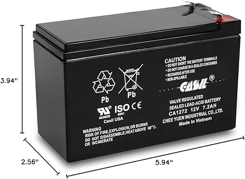 Miniatura 7 de Verizon FiOS PX12072-HG Batería de repuesto por Casil 12V 7.2AH F2