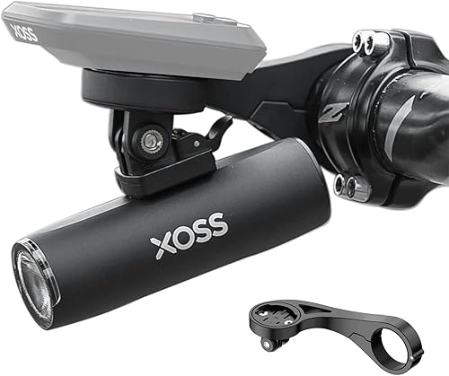 Miniatura 8 de XOSS Luz de bicicleta para montar por la noche, faro de bicicleta recargable USB con 5 modos, luz de ciclismo impermeable para carretera, montaña,