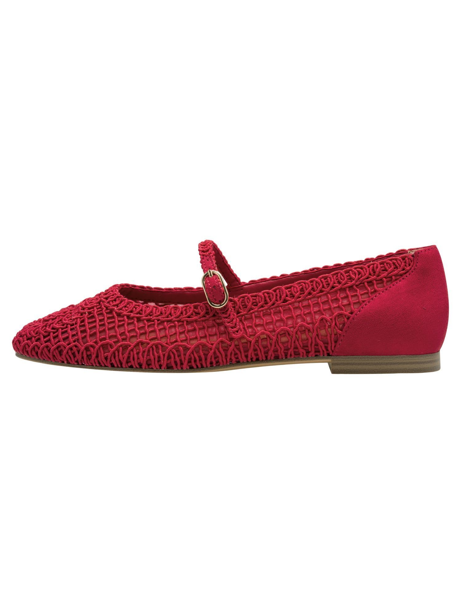 Tamaris Ballerina Women's Elegant, red, 6.5 UK