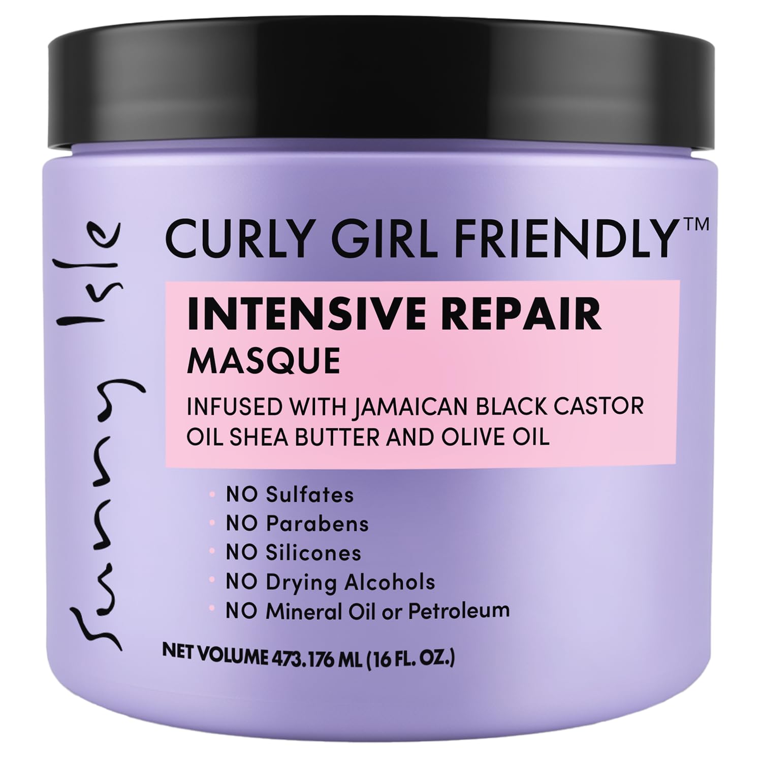 Sunny Isle Curly Girl Friendly Intensive Repair Masque 16oz