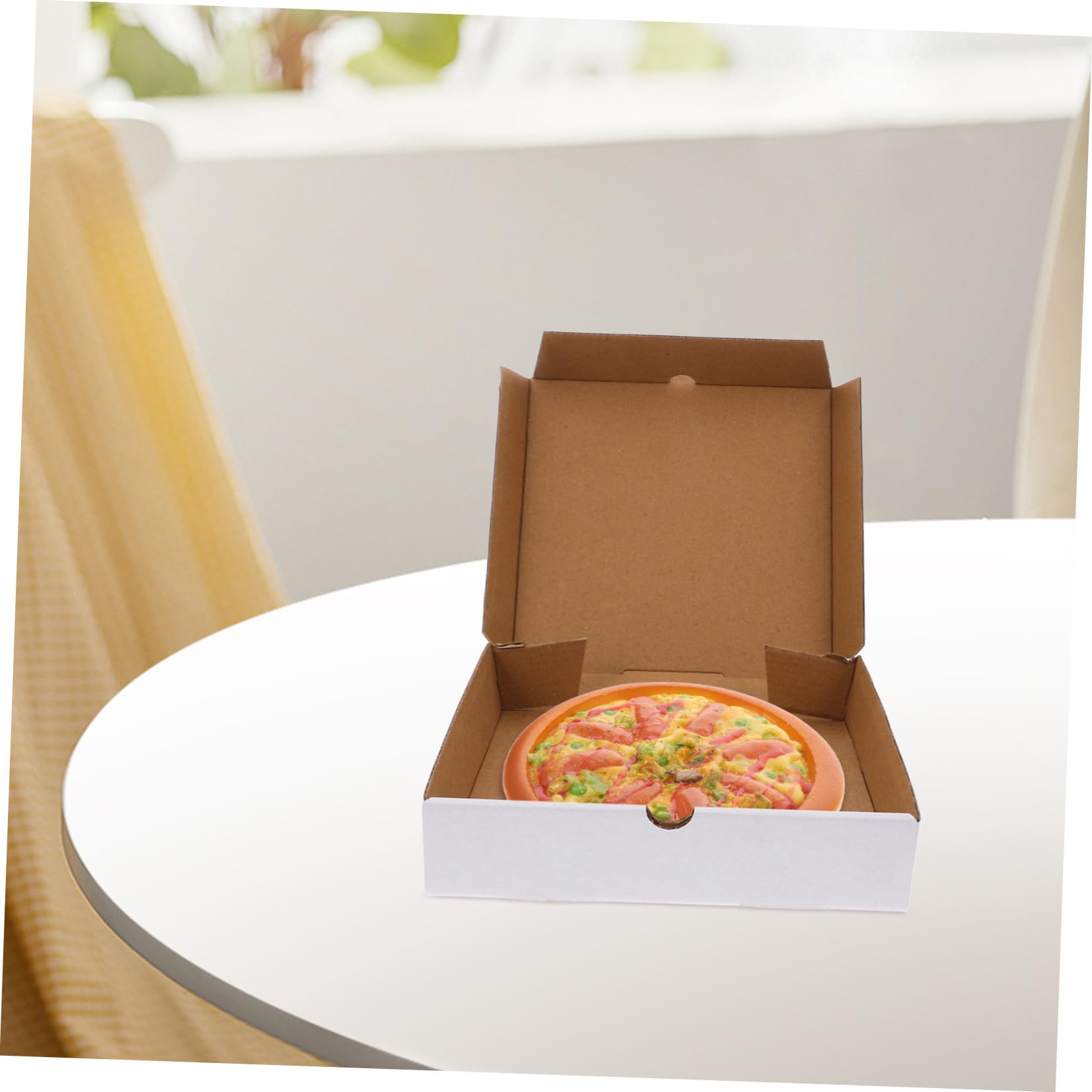 30 Szt. Sztuk Białych Kartonowych Pudełek Do Pizzy Cali Faliste Opakowania Pizzę Ciasta i Ciasteczka Bezpieczne i Trwałe Pudełka Wynos i Do Piekarnika