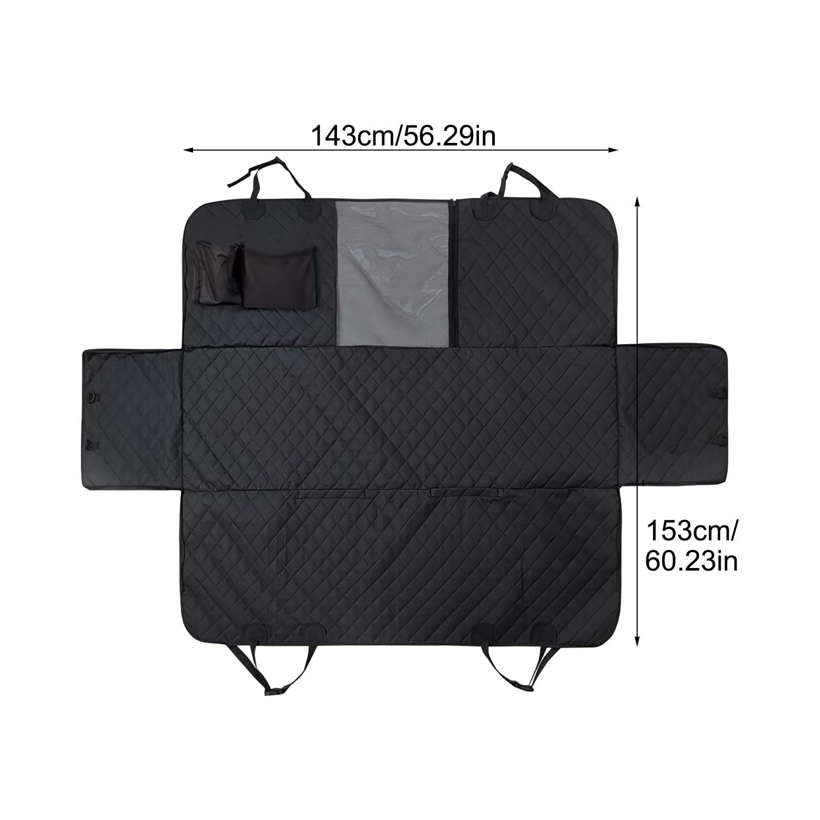 Protector de Asiento de Coche para Perros, Hamaca Impermeable para Mascotas, Cama antiarañazos para Asiento de Coche con Bolsillos de Almacenamiento, Protector de Asiento Trasero para Mascotas | Mascotas, Cama antiarañazos para Asiento de Coche con Bolsil