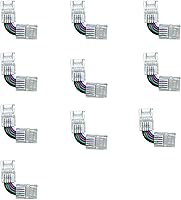 Vista 6 de Conector de esquina de barra LED 3pin10mm ángulo recto en forma de L sin soldadura Conector ajustable para WS2811 WS2812B RGB RGB LED bar Lights。