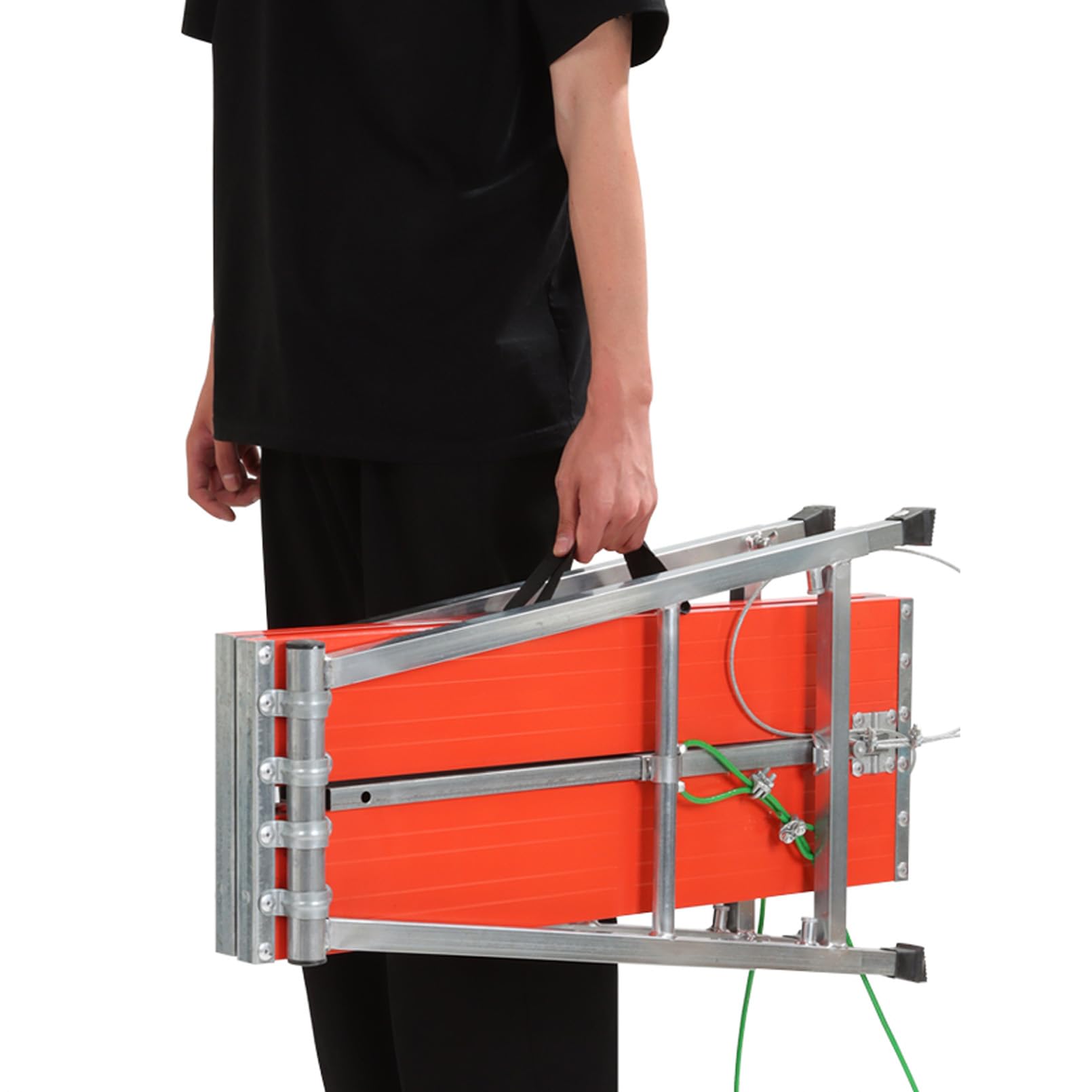 Plataforma de trabajo portátil, altura ajustable, aleación de aluminio, capacidad de carga de 300 kg, escalera plegable para mejoras del hogar y pintura de paneles de yeso