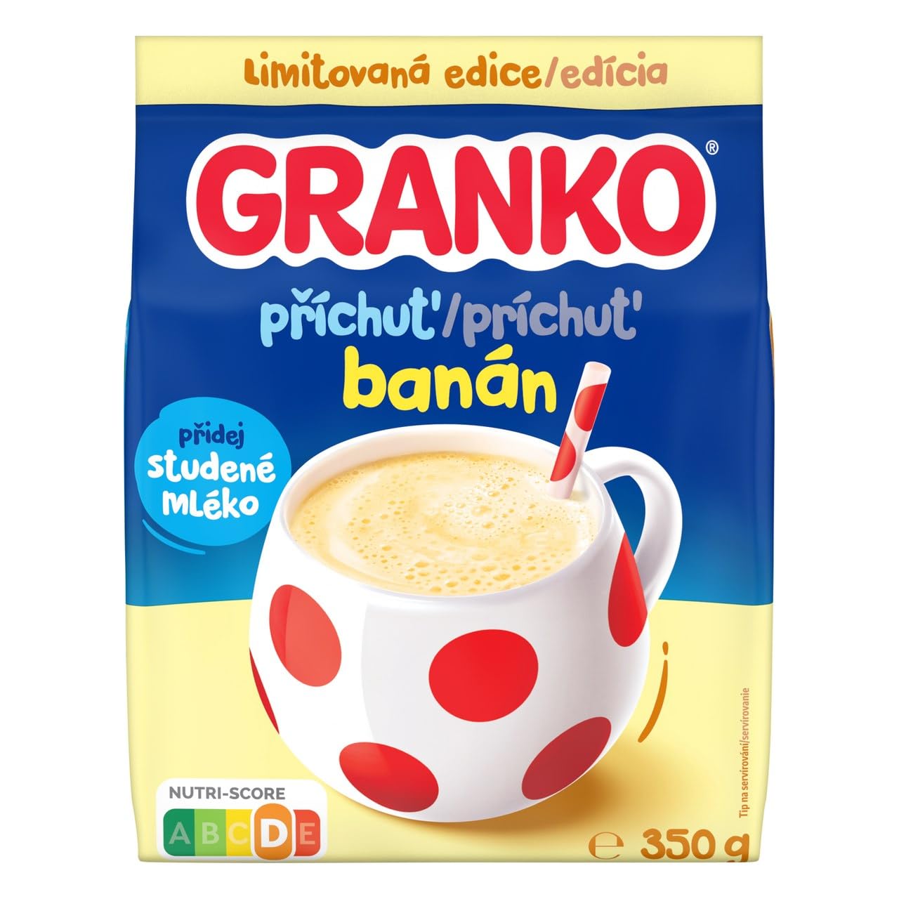 Nestlé Granko Banana, preparato istantaneo in polvere per bevanda al gusto di banana, 6 × 350 g (2,1 kg)