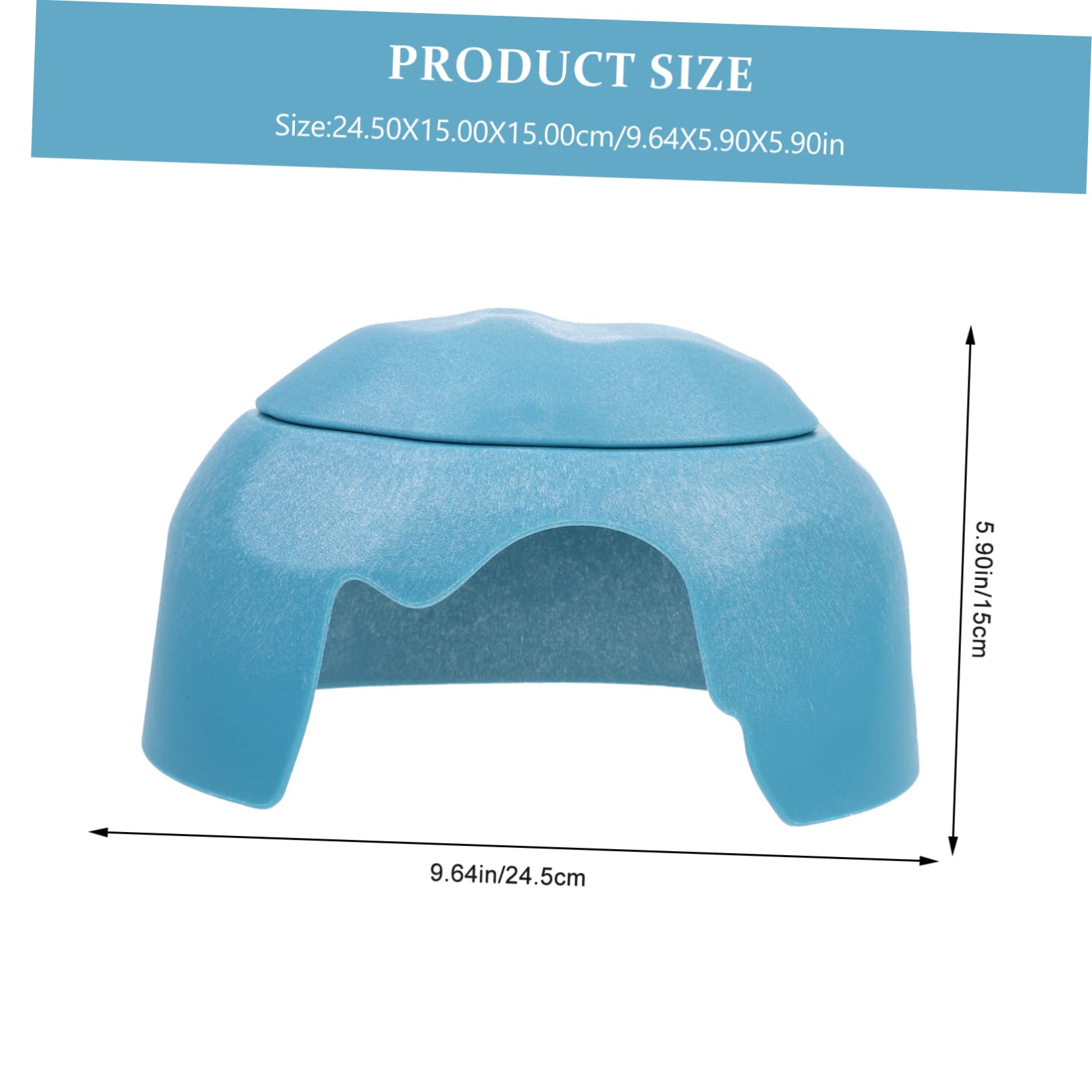 Toyvian Rifugio per Tartarughe di Terra con Ciotole per Cibo, Geco Leopardino, Lucertola, Scatola Decorativa per Rettili, Nascondiglio in Plastica e Ceramica
