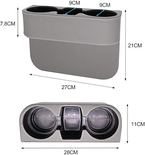 Miniatura 5 de Organizador de asiento de automóvil, portavasos multifuncional, caja de almacenamiento, organizador de insertos que ayuda a reducir la conducción