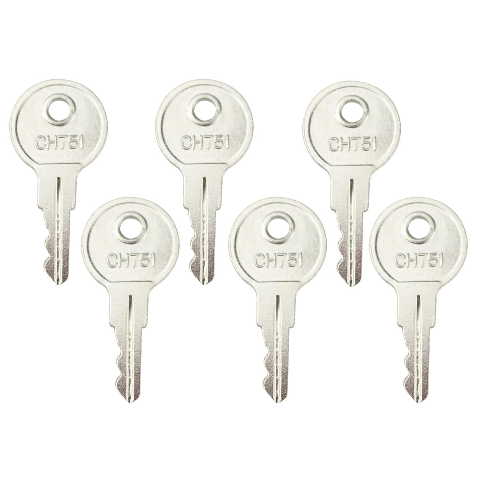 Direfly 6Pcs Ch751 Key Universal Keys Replacement For Rv Compartments Campers Storage Cabinets Door Lock T-Handles Tool Boxes Pickup Shells