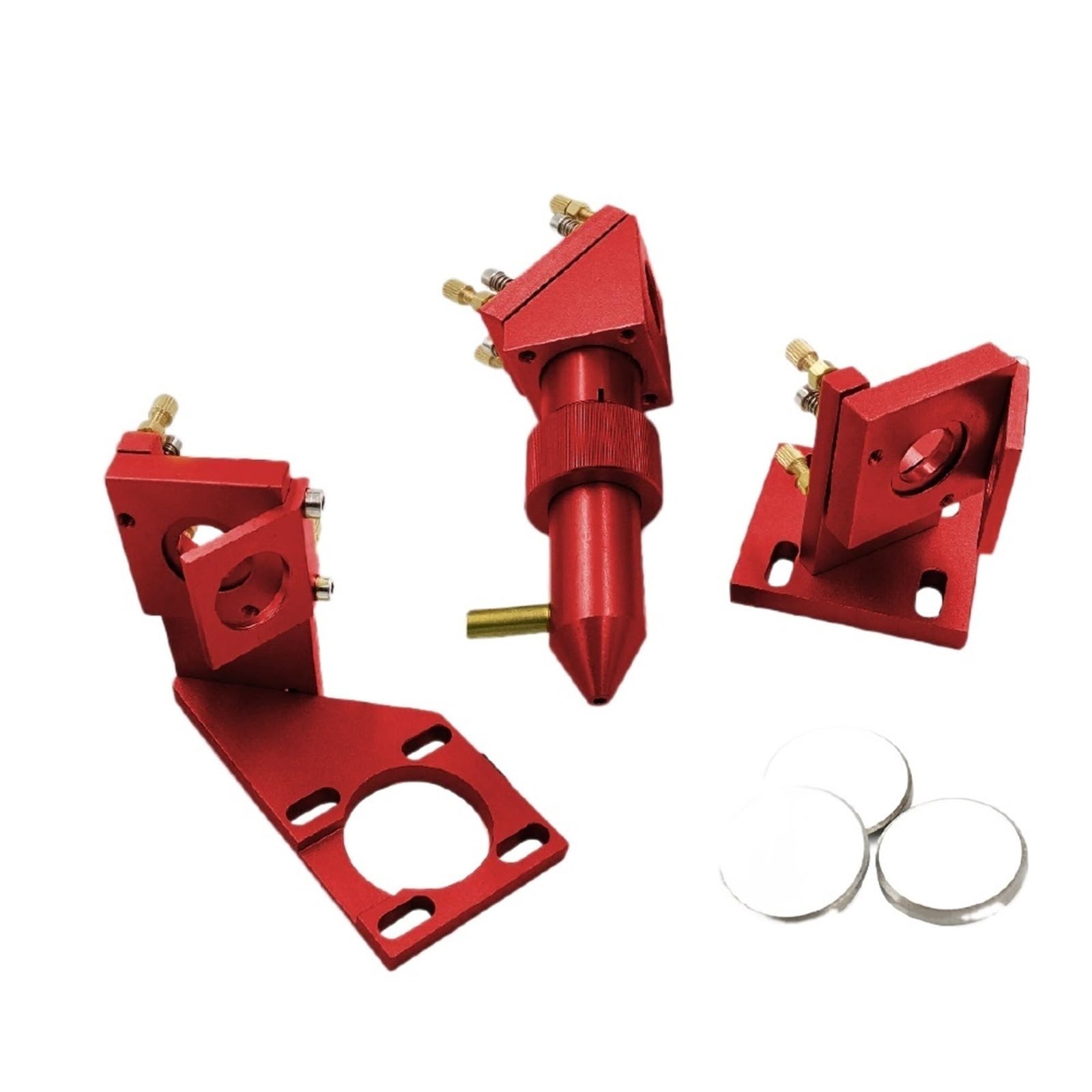 K Series CO2 Laser Head Set Lens Dia12/18/20mm Mirror Dia 20mm for 2030 4060 K40 Laser Engraving Cutting Machine(Yellow,CVD_Set A D12 F50.8)