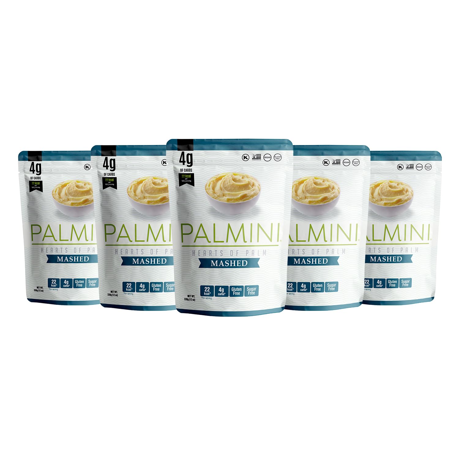 PALMINI Puré - Palmito – Bajo en calorías – Bajo en carbohidratos – Keto - Vegano – Libre de OGM – Libre de Gluten – Sin azúcar – 338g | (Pack de 6 unidades)