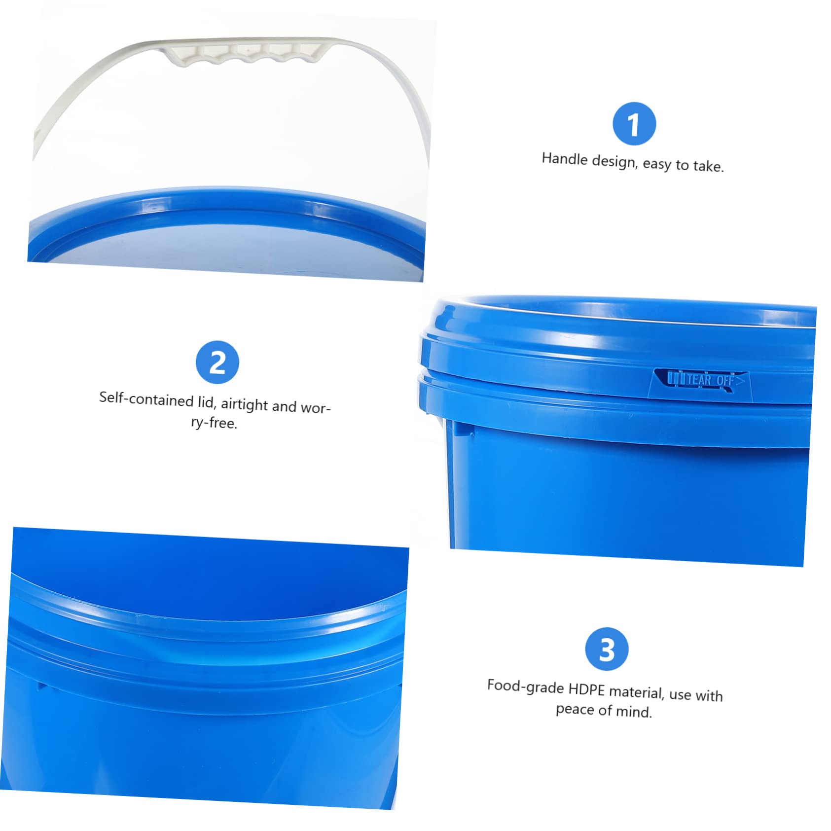 NUOBESTY Cubo de Pintura Tapa Cubo de Hdpe Contenedor de Almacenamiento para Pintura para Uso Exterior