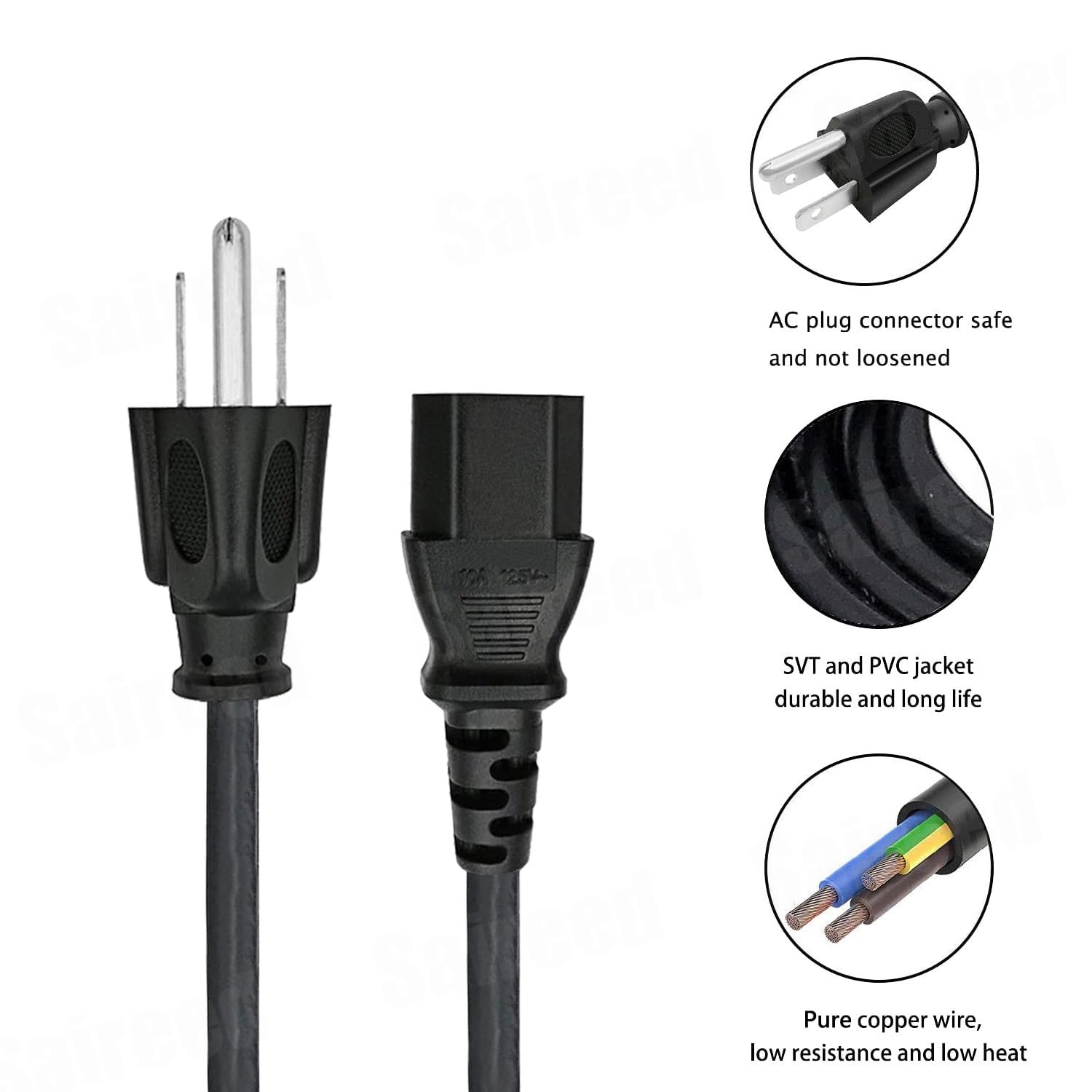 Amazon.com: 3 Prong Power Cord Replacement for BenQ HT2050