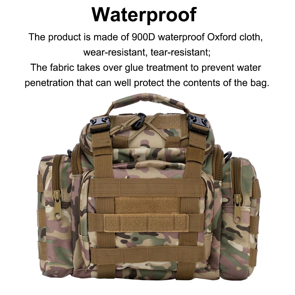 SEIWEI Heavy Duty isoliert Angeln Tasche: 900D Oxford wasserdicht, Multi-Taschen Lagerung für Outdoor-Fliege Karpfen Meer Angeln Zubehör, Ruten, Köder