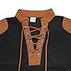 Mens Muscle Fit Henley Shirts Waffle Lace Up Long Sleeve Sweatshirt Outdoor Athletic Casual Tops Fall Outfits (Black,S) #2