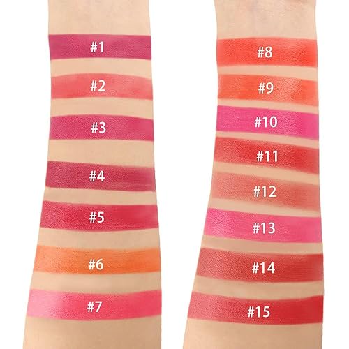 Miniatura 4 de Kaely Paleta de labios de 15 colores, paleta de crema de brillo de labios, juego de lápices labiales rojo mate de Halloween para mujeres, labiales