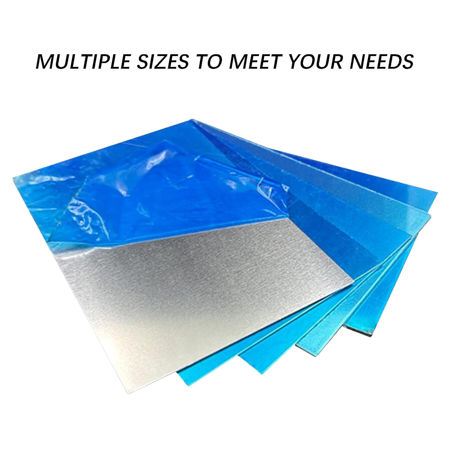 TEN-HIGH 2 Pack 5052 Pure Aluminum Sheet Metal Plate 3.9 x 3.9 x 5/64 Inch Pure 99.6% Aluminum Plate Covered with Protective Film for Industry and DIY Craft