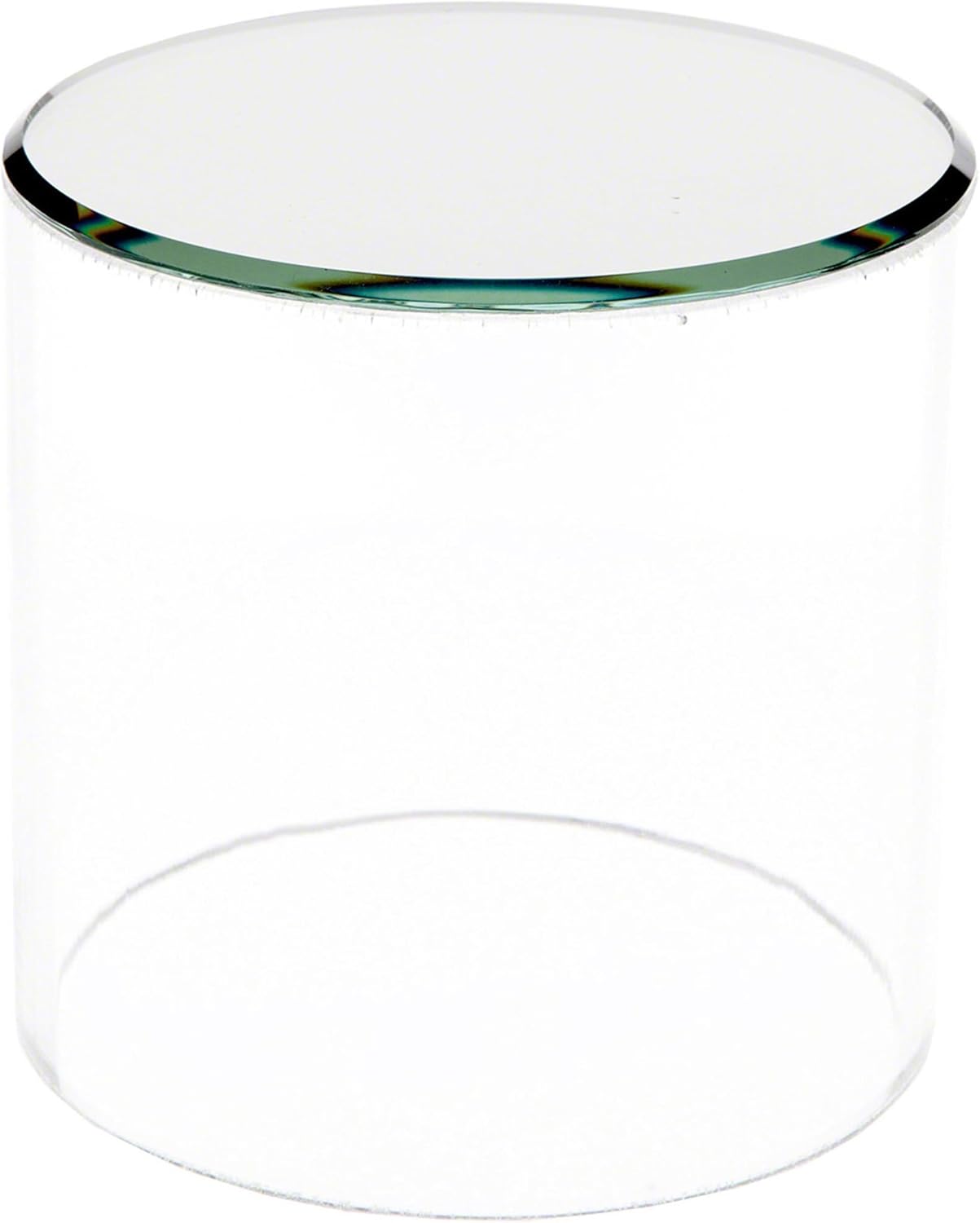 Plymor Clear Acrylic Cylinder Display Riser with Mirror Top, 3" H x 3" D (2 Pack)