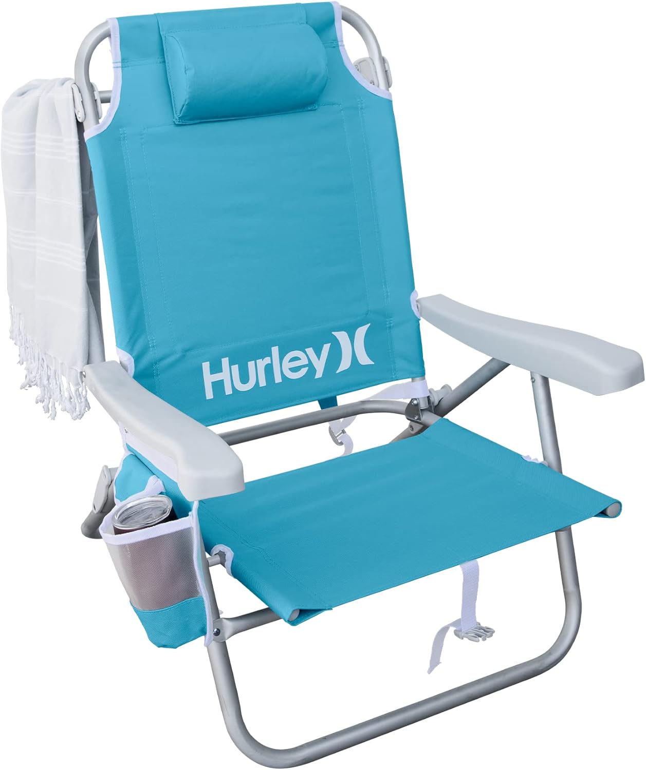 Amazon.co.jp Hurley デラックスバックパック ビーチチェア ワンサイズ アルミニウム ターコイズ ファッション