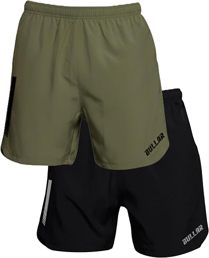 BULLAR Premium Polyester Training Shorts Combo, Gym wear, Running, Sports,Workout Dryfit, Quick Dry Shorts with Drawstring